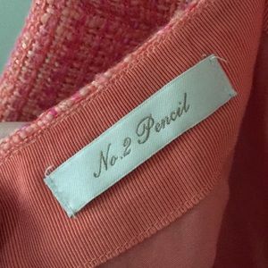 ✏️J Crew No 2 Pencil Skirt beautiful woven fabric